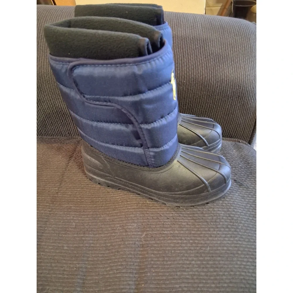 Polo Ralph Lauren Vancouver Snow Boots Navy Blue Junior Youth Size‎ 3